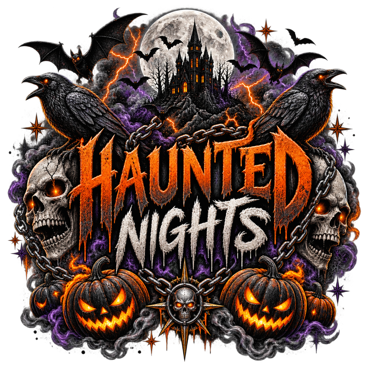 Haunted Nights — DTF Transfer — Style 1