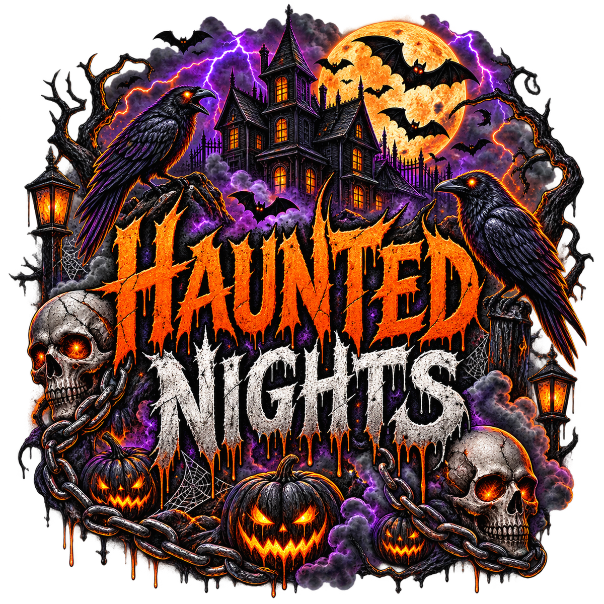 Haunted Nights — DTF Transfer — Style 2