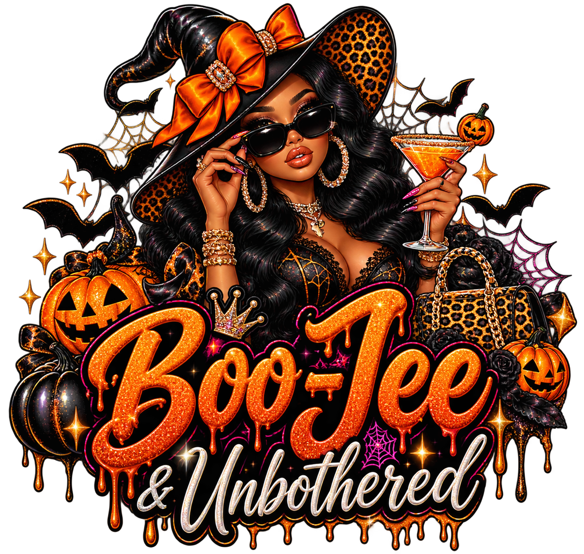 Boo-Jee & Unbothered — Witch — DTF Transfer — Style 1