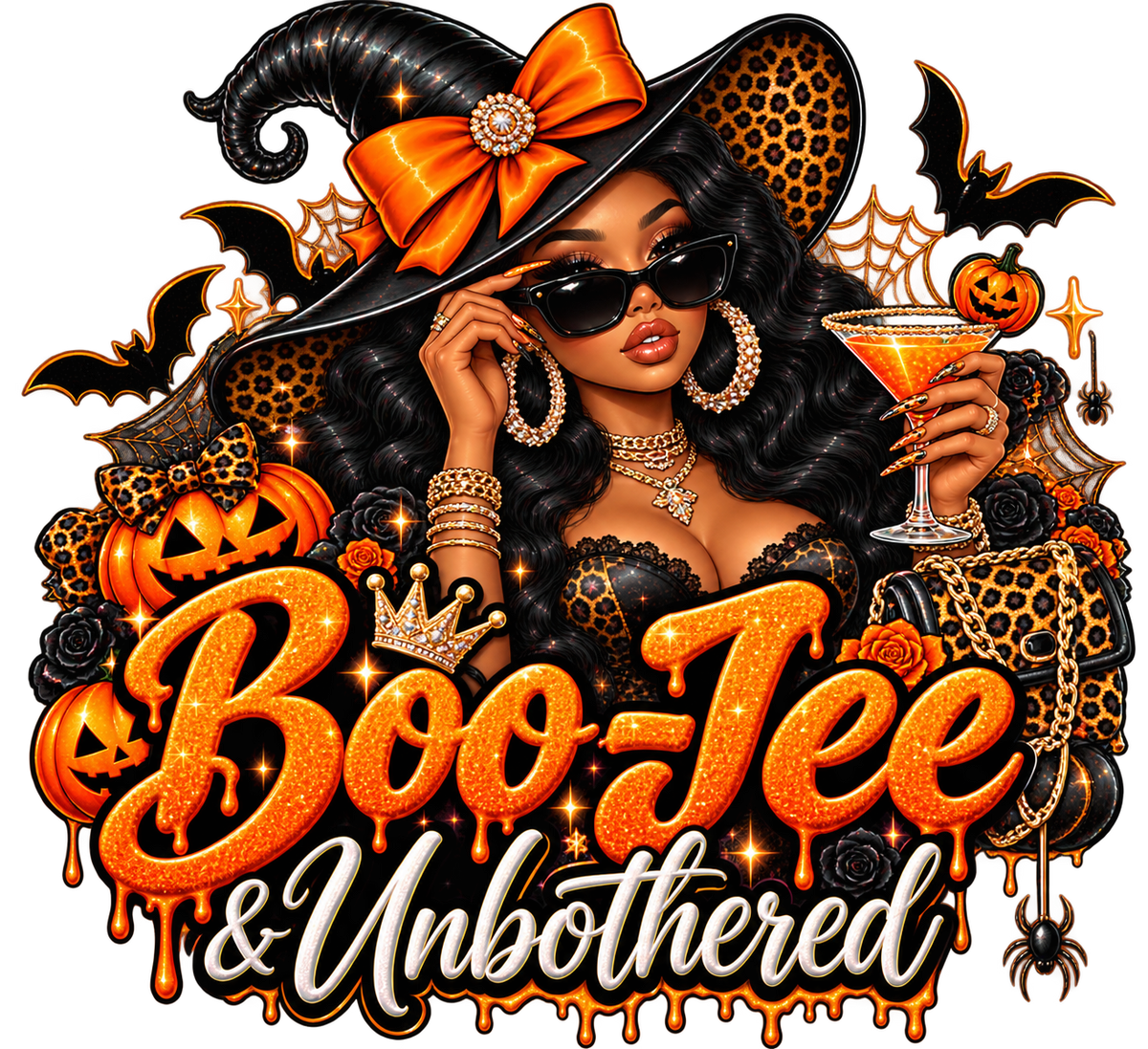 Boo-Jee & Unbothered — Witch — DTF Transfer — Style 2