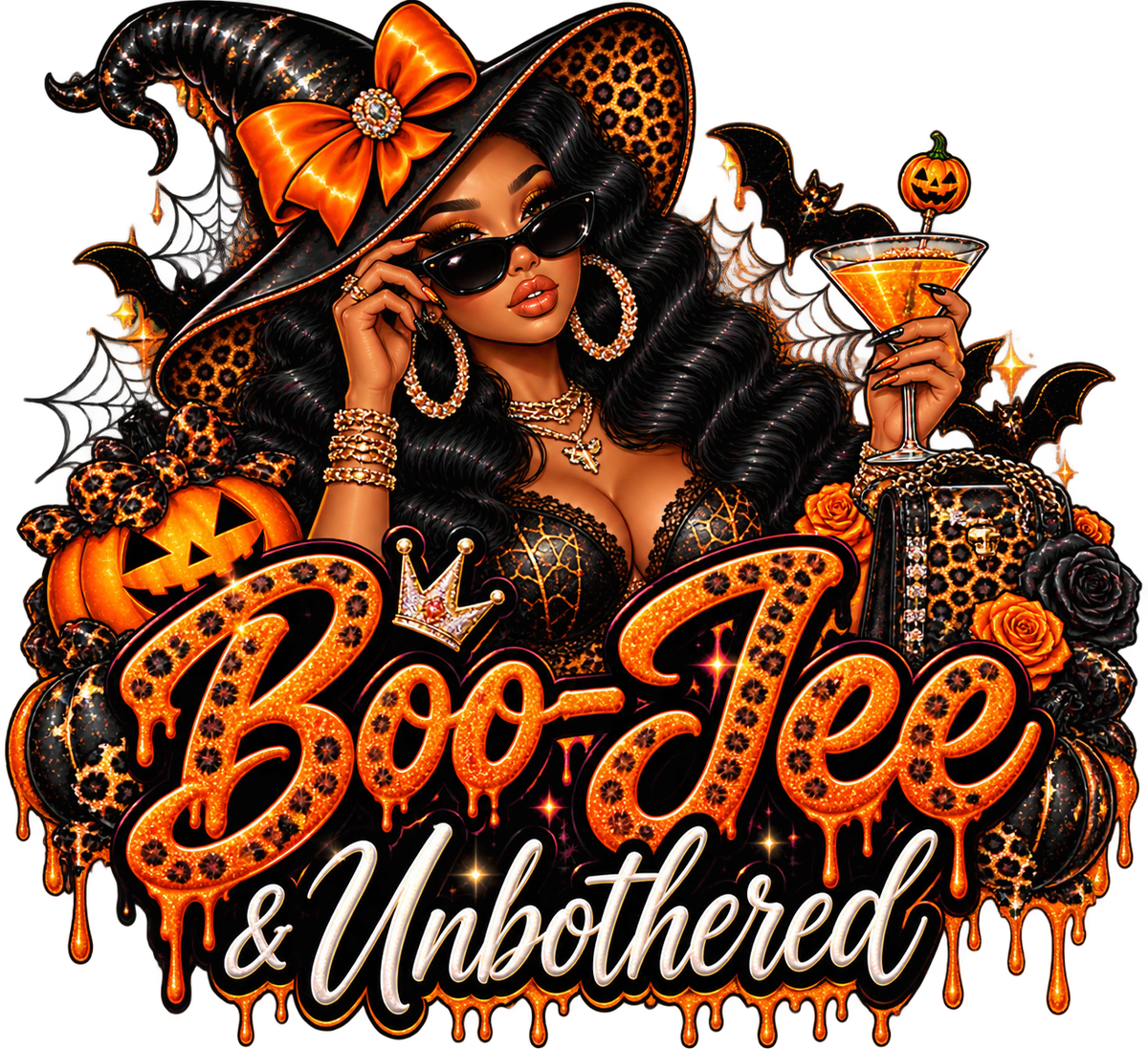 Boo-Jee & Unbothered — Witch — DTF Transfer — Style 3