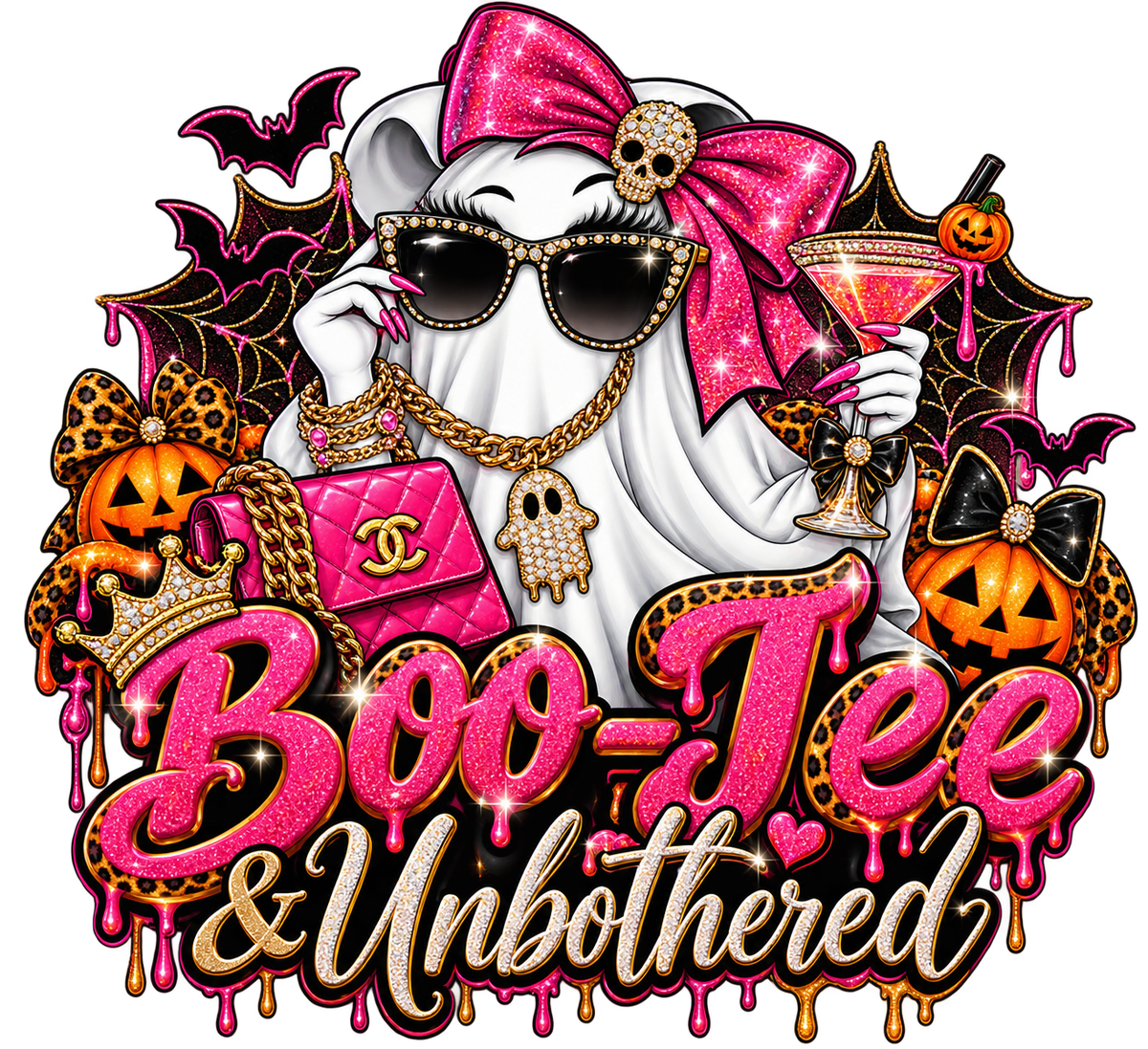 Boo-Jee & Unbothered — Ghost — DTF Transfer
