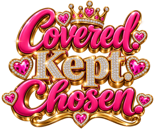 Covered, Kept, Chosen — DTF Transfer