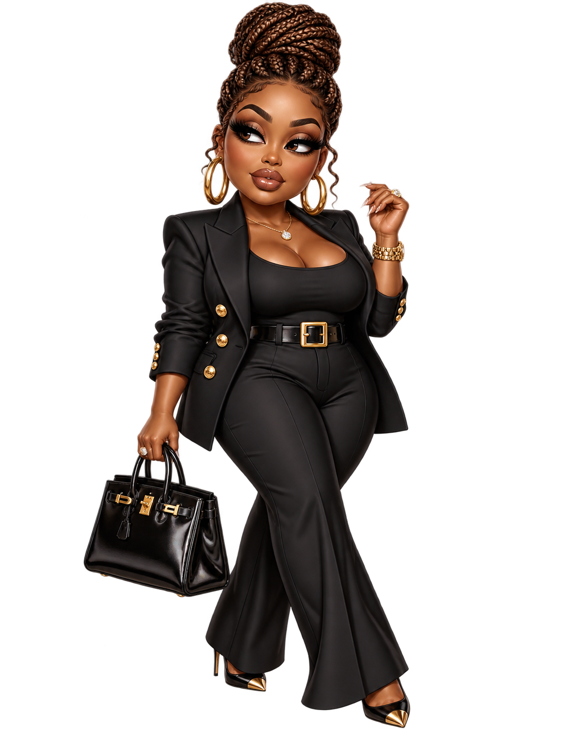 Boss Lady — Black Suit — DTF Transfer