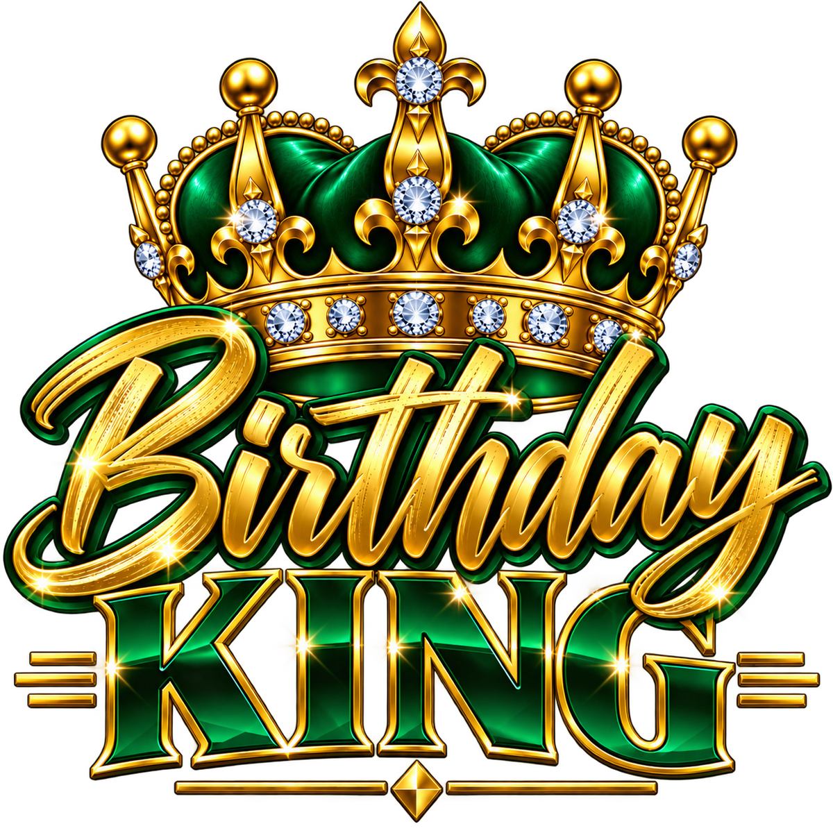 Birthday King — Jeweled Crown — DTF Transfer — Style 4
