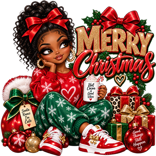 Merry Christmas — Cocoa Girl — DTF Transfer