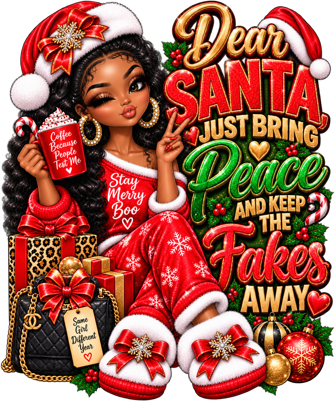 Dear Santa, Bring Peace — DTF Transfer