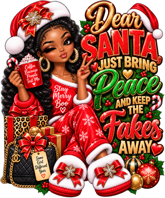 Dear Santa, Bring Peace — DTF Transfer