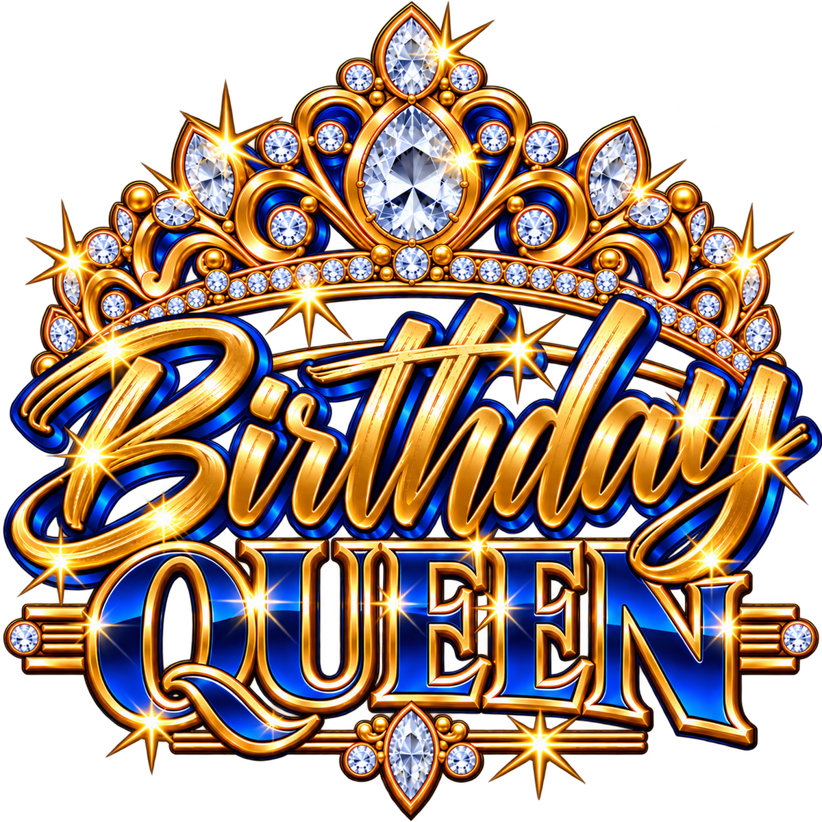 Birthday Queen — Jeweled Crown — DTF Transfer — Style 5