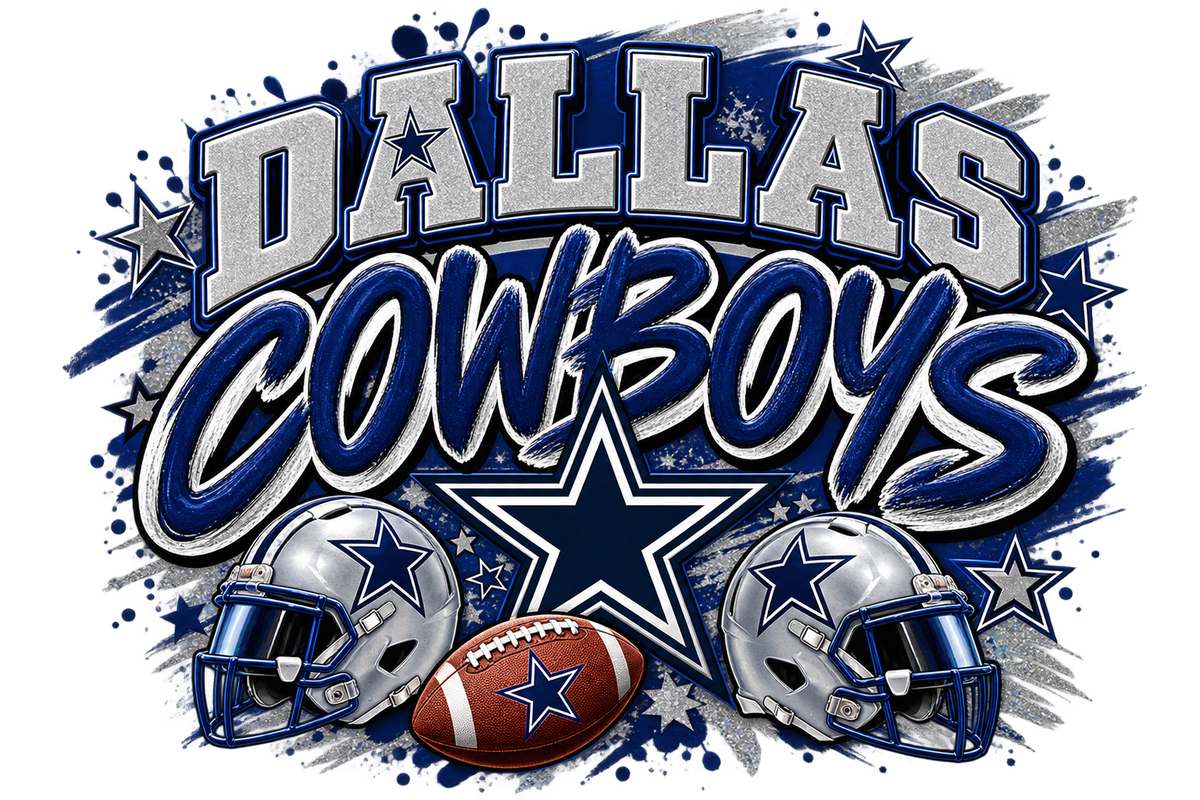 Dallas Cowboys — Glitter Football — DTF Transfer