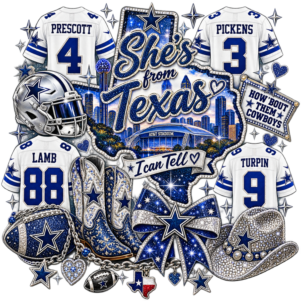 She’s from Texas — Cowboys — DTF Transfer