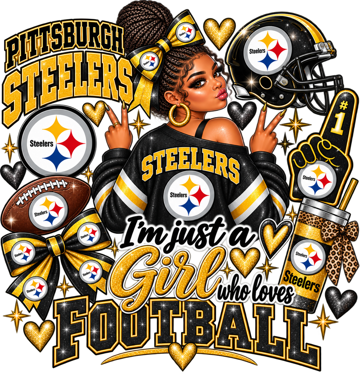This Girl Loves Football — Steelers — DTF Transfer