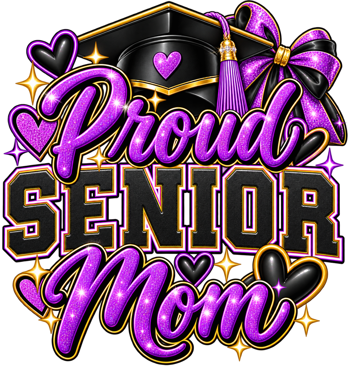 Proud Mom of a Senior — DTF Transfer — Style 7