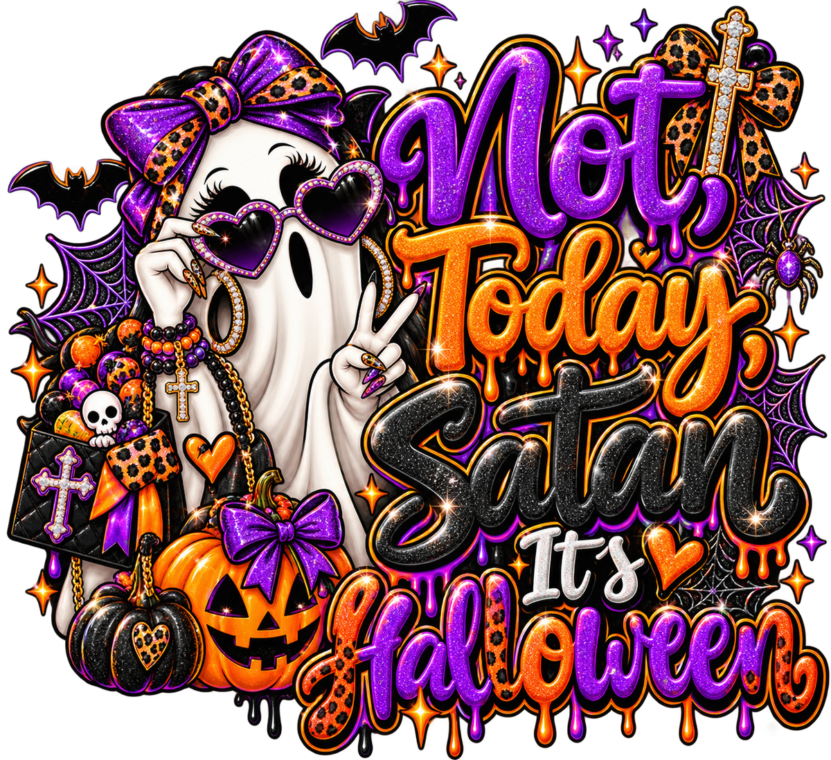 Not Today Satan, It’s Halloween — DTF Transfer