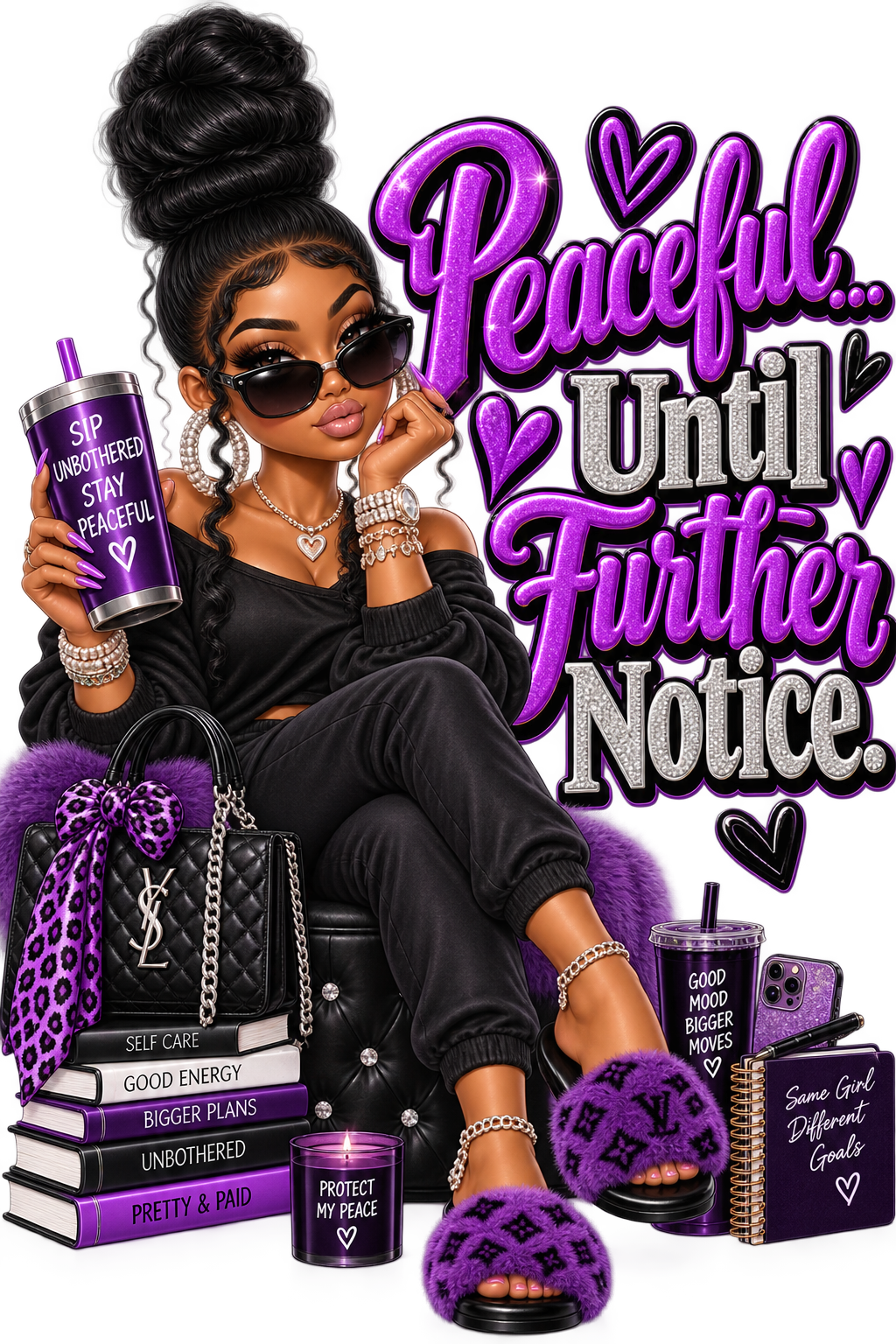 Peaceful Until Further Notice — DTF Transfer — Style 1