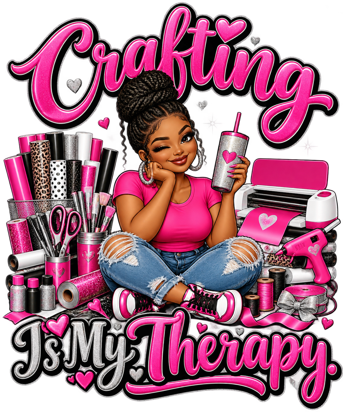Crafting Is My Therapy — DTF Transfer