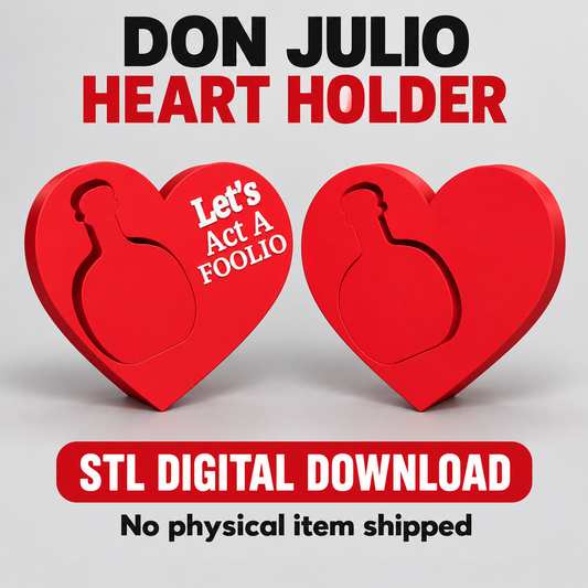 Refreshed product cover for Don Julio Heart Bottle Holder – 3D STL File (Digital Download)