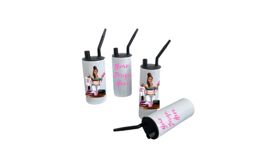 4-Pack Blank Customizable Straight Skinny Sublimation Bong/Hookah/Polar Cups